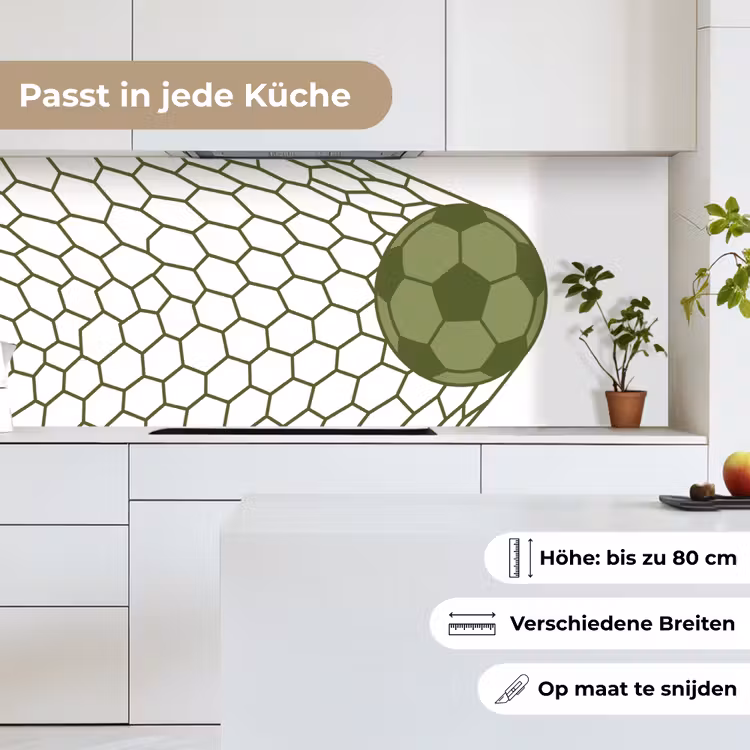 Voetbal - Goal - Sport - Groen keuken achterwand 2 middel -sfeer4_DE