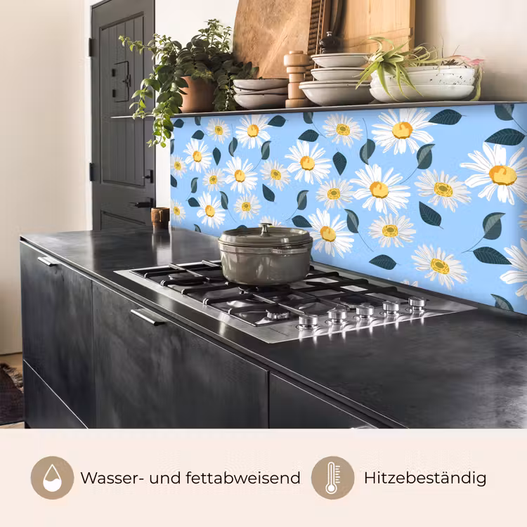 Madeliefjes - Blauw - Patroon keuken achterwand 2 middel 871 -usp_DE