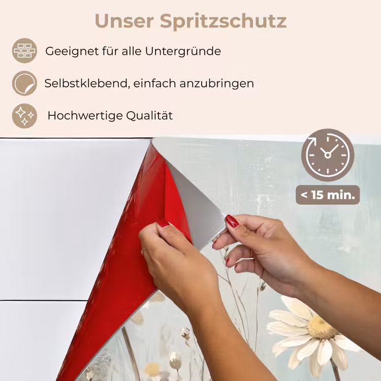 Madelief - Illustratie - Wit keuken achterwand spatscherm klein -spatscherm_DE
