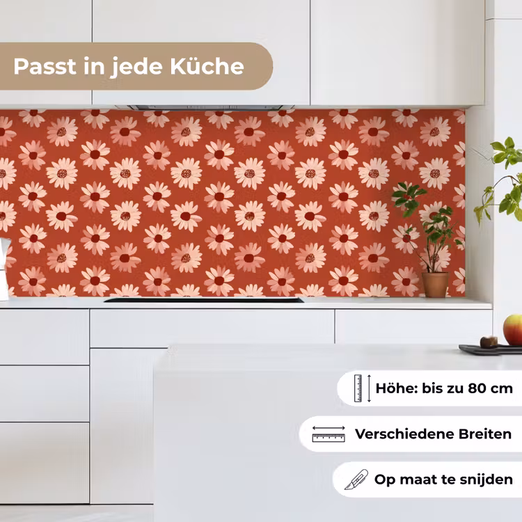Madelief - Retro - Terracotta keuken achterwand 2 middel 871 -sfeer4_DE