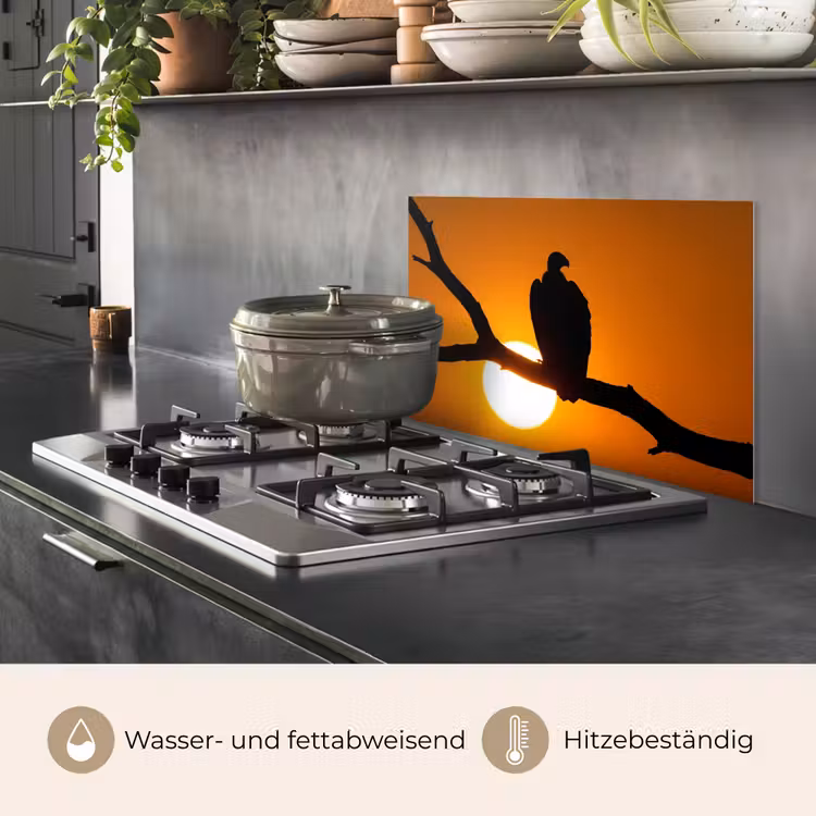 Gier - Tak - Zon - Oranje keuken achterwand spatscherm klein -usp_DE