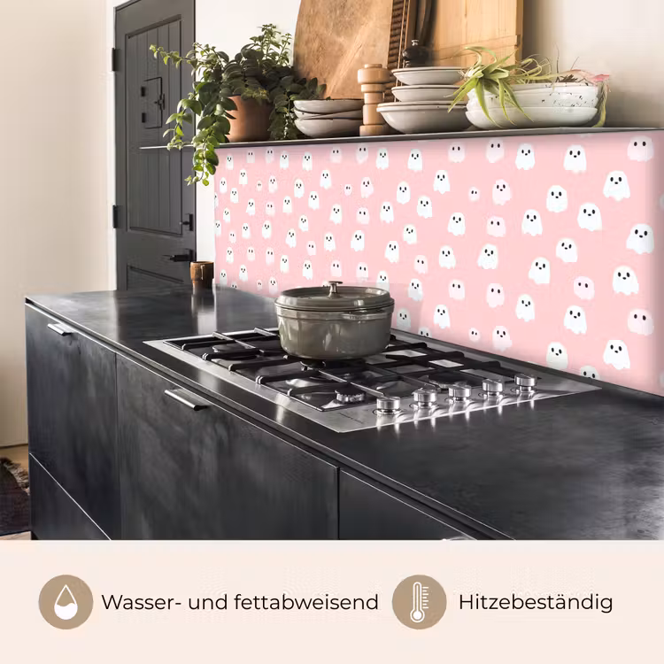 Spookjes - Patroon - Roze keuken achterwand 2 middel 871 -usp_DE