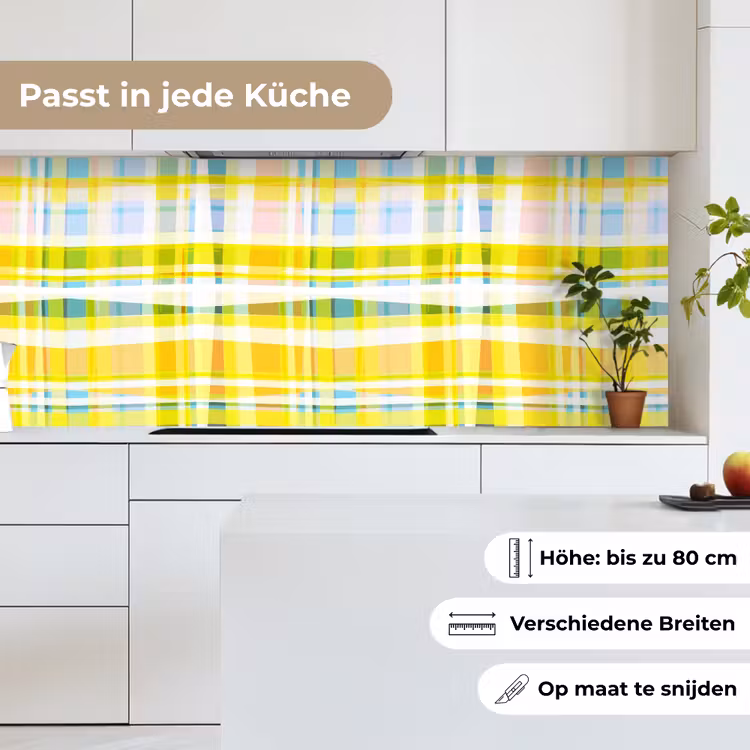Geel - Patroon - Zomer keuken achterwand 2 middel 871 -sfeer4_DE