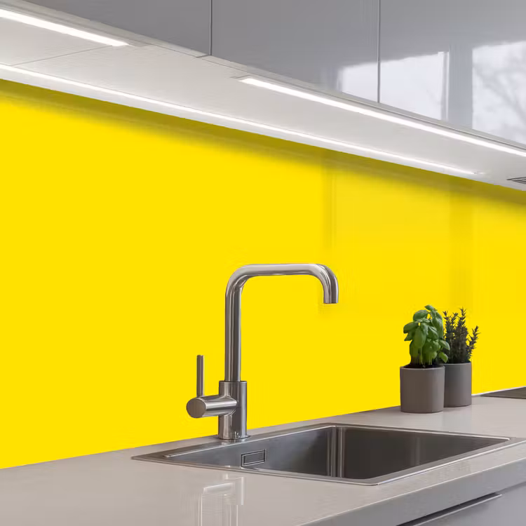 Geel - Citroen - Neon - Kleuren keuken achterwand 2 middel 871 -3d_schuin