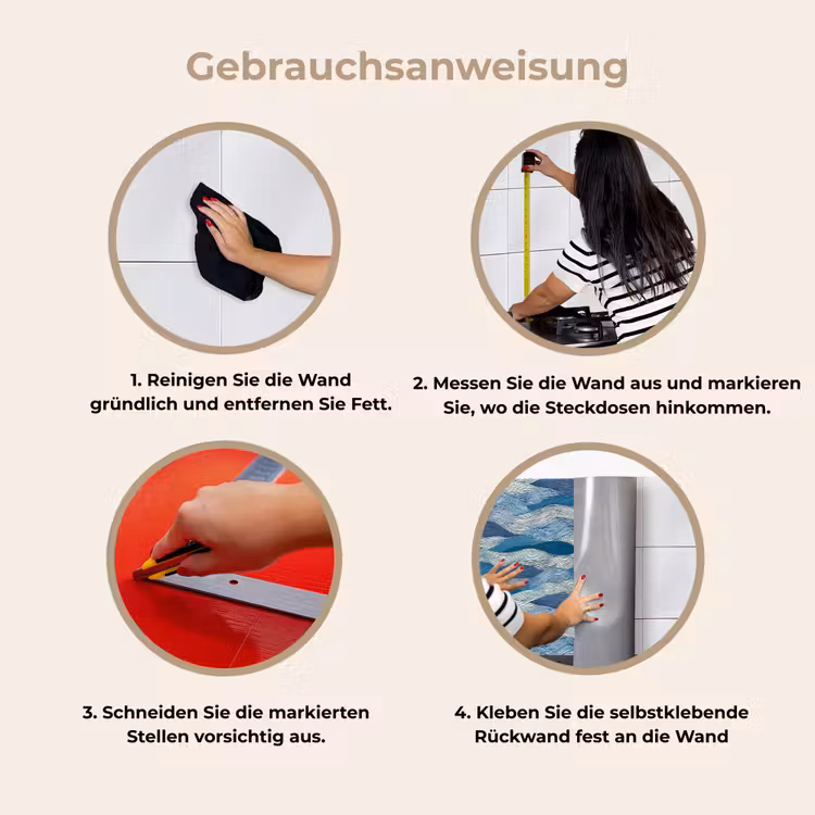 Getekend - Blauw - Wit - Golvend - Streepjes keuken achterwand 2 middel 871 -gebruiksaanwijzing_DE