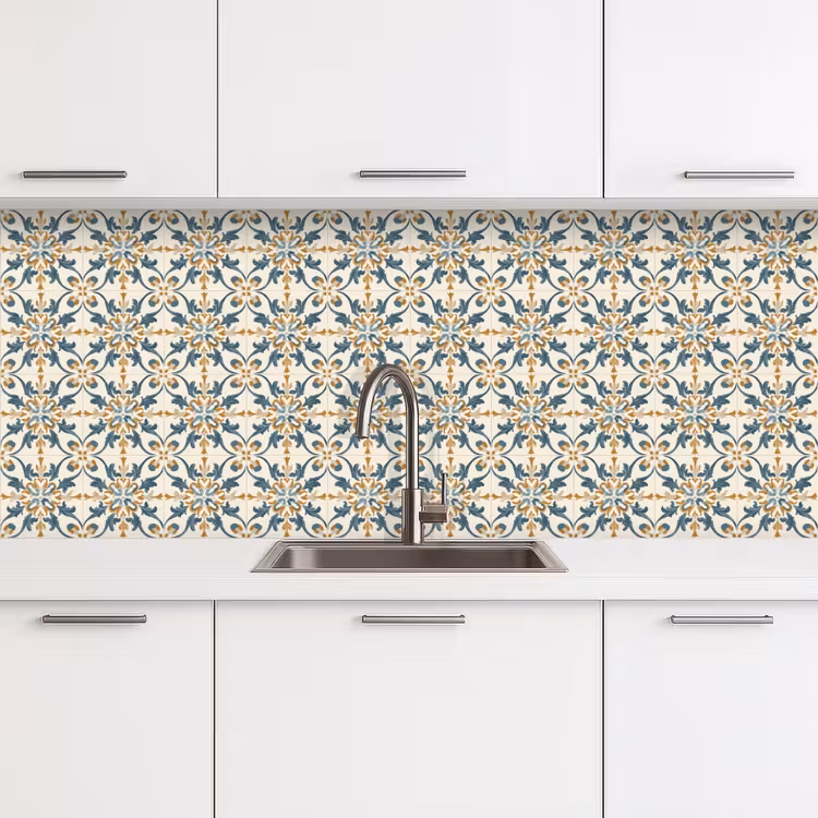 Patroon - Klassiek - Kleurrijk keuken achterwand 2 middel 871 -3d