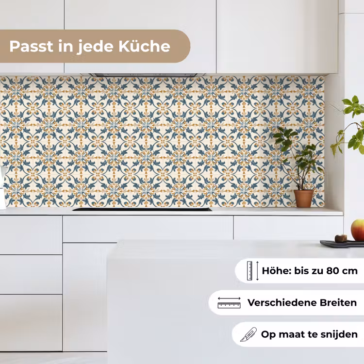 Patroon - Klassiek - Kleurrijk keuken achterwand 2 middel 871 -sfeer4_DE