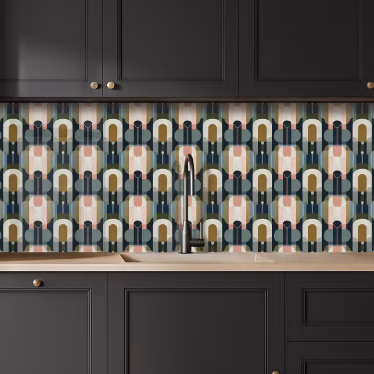 Geografisch - Modern - Kleurrijk keuken achterwand 2 middel 871 -sfeer1