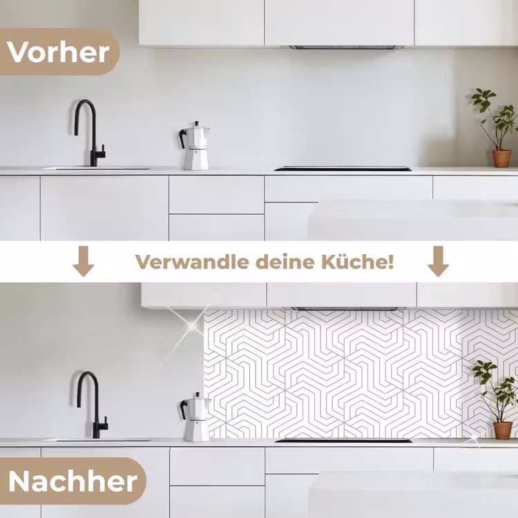 Geometrie - Lijn - Patroon keuken achterwand 2 middel 871 -voor-na_DE