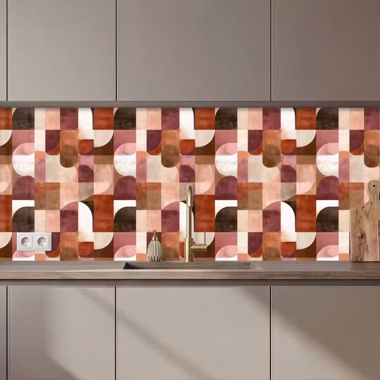 Küchenrückwand - Geometrie - Modern - Retro