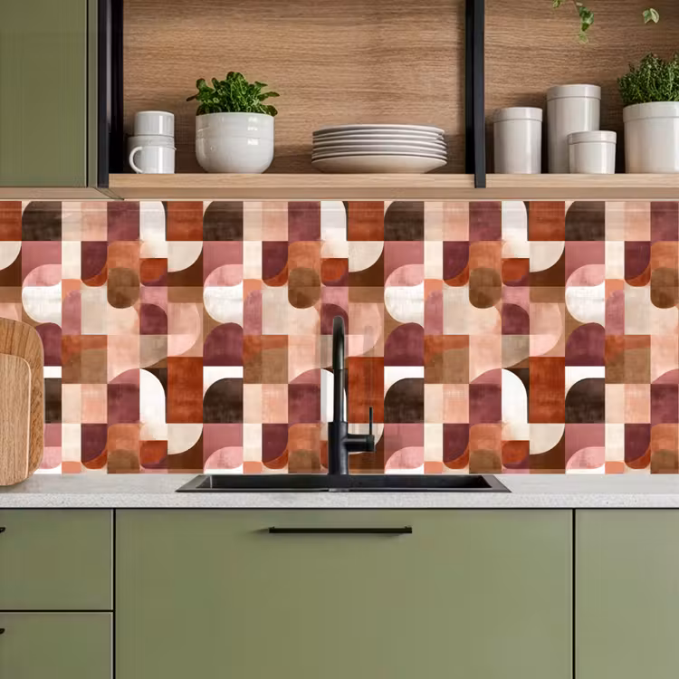 Geometrie - Modern - Retro keuken achterwand 2 middel 871 -sfeer3