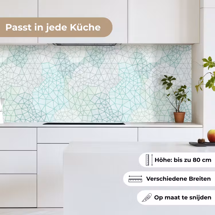 Geometrie - Patroon - Groen keuken achterwand 2 middel 871 -sfeer4_DE