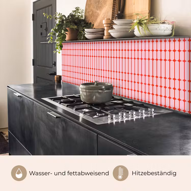Geometrisch - Minimalistisch - Rood - Roze keuken achterwand 2 middel 871 -usp_DE