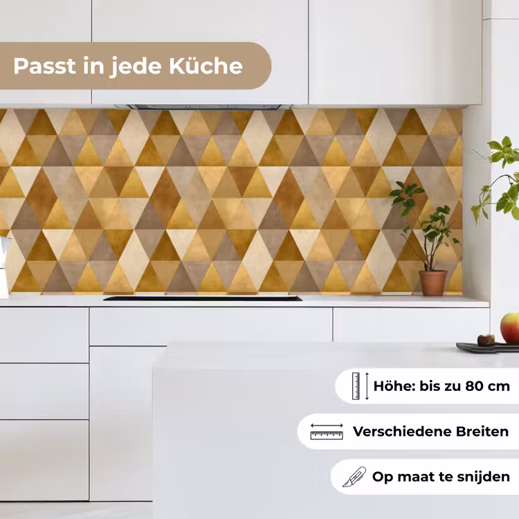Geometrisch - Driehoek - Goud keuken achterwand 2 middel 871 -sfeer4_DE