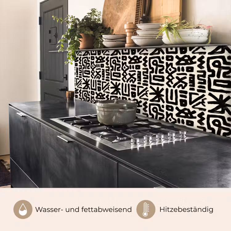 Geometrisch - Figuren - Zwart keuken achterwand 2 middel 871 -usp_DE