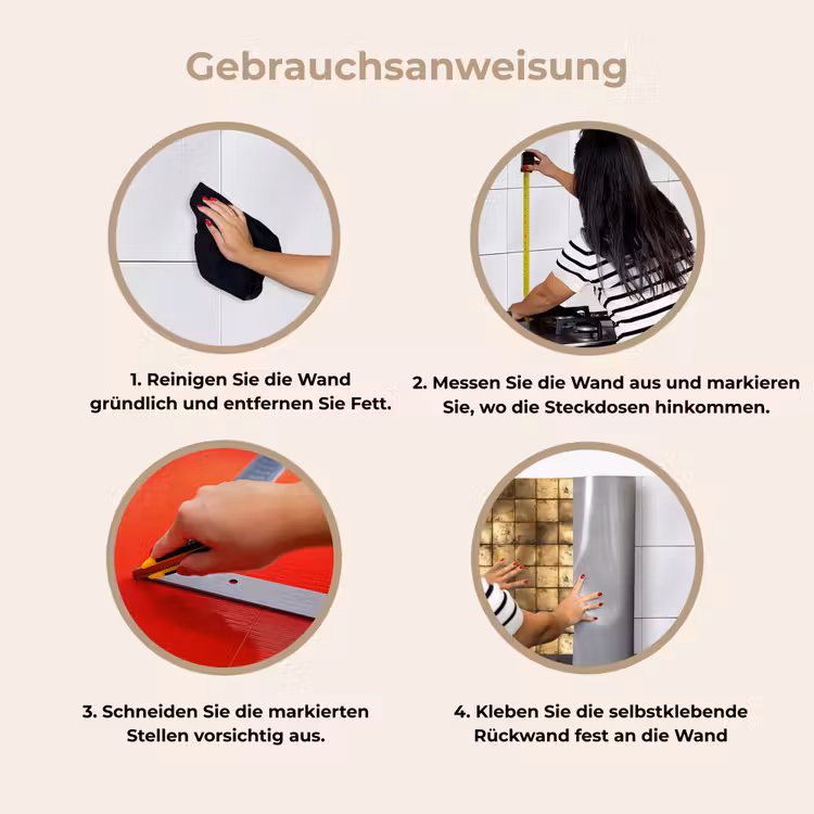 Geometrisch - Tegels - Goud keuken achterwand 2 middel 871 -gebruiksaanwijzing_DE