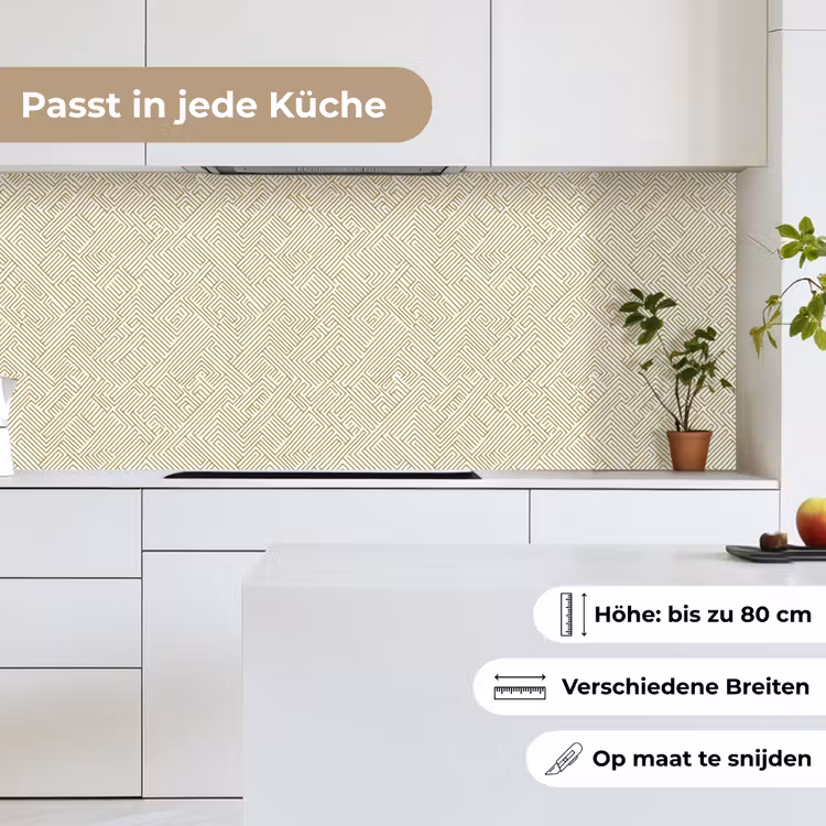 Geometrisch - Lijnen - Groen keuken achterwand 2 middel 871 -sfeer4_DE