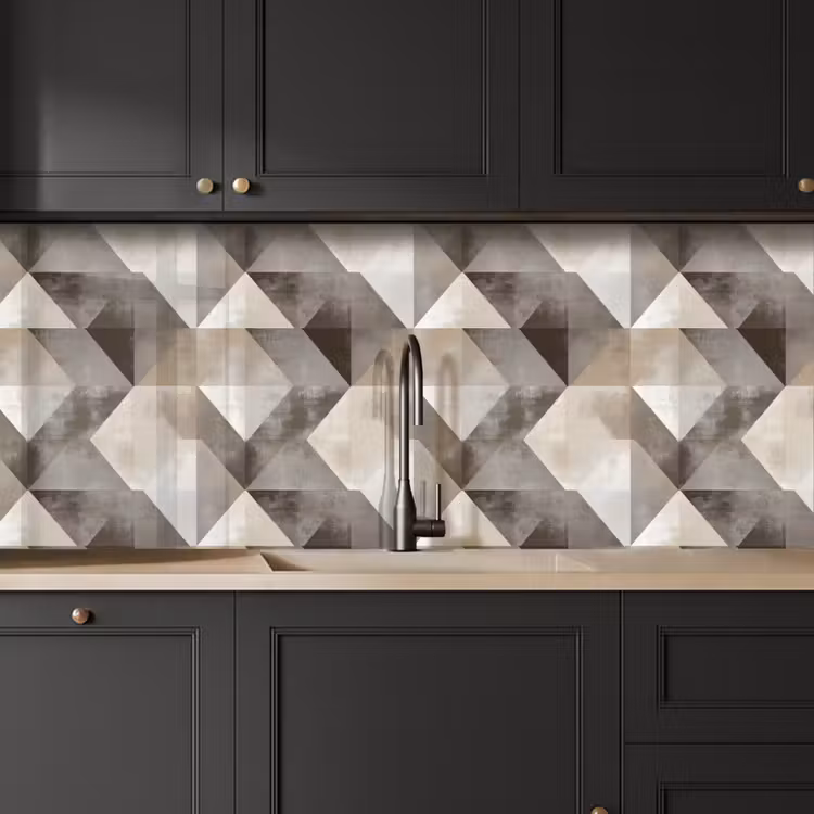 Geometrisch - Motief - Aardetinten keuken achterwand 2 middel 871 -sfeer1