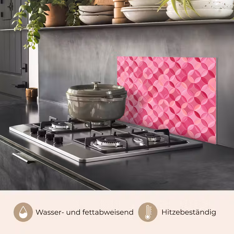 Geometrisch - Mozaïek - Modern - Roze keuken achterwand spatscherm klein 900 -usp_DE