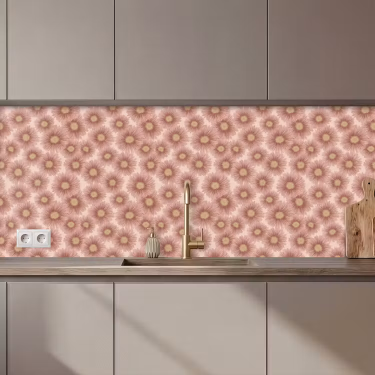 Gerbera - Bloemen - Roze keuken achterwand 2 middel 871 zz_3dshopping
