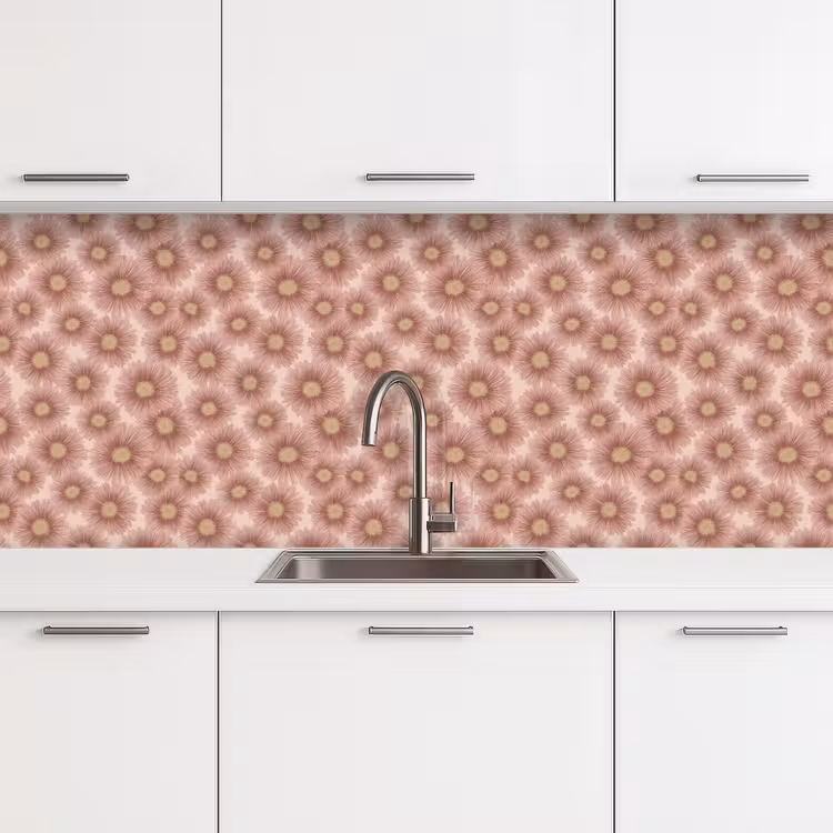 Gerbera - Bloemen - Roze keuken achterwand 2 middel 871 -3d