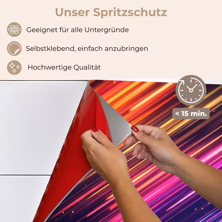 Snelheid - Kosmos - Kleurrijk keuken achterwand spatscherm klein -spatscherm_DE