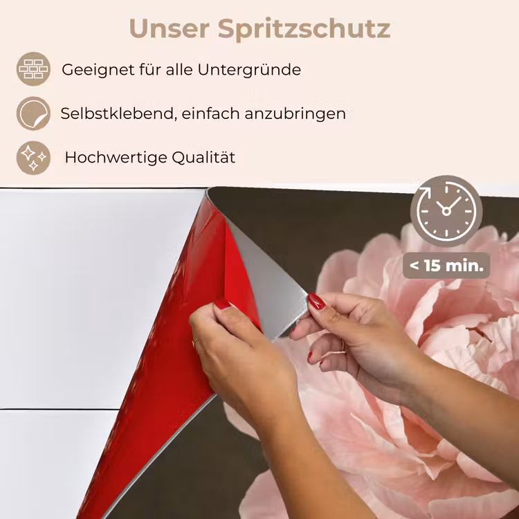 Gezicht - Roos - Roze keuken achterwand spatscherm klein -spatscherm_DE