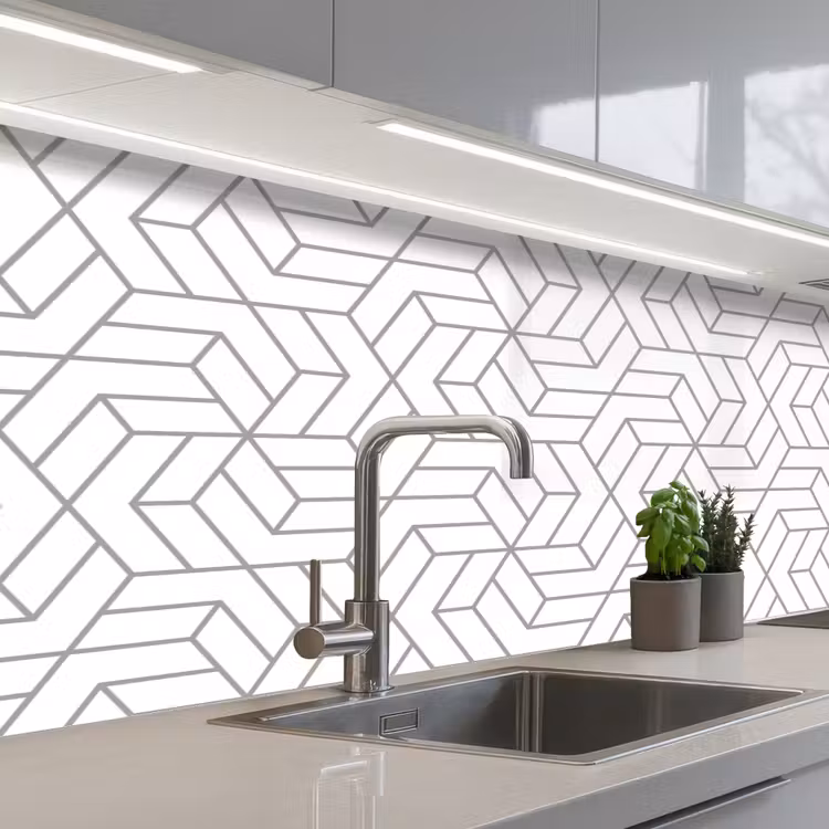 Design - Geometrie - Patroon keuken achterwand 2 middel 871 -3d_schuin