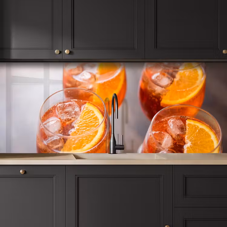 Drank - Sinaasappel - IJs - Zomer - Oranje keuken achterwand 2 middel -sfeer1