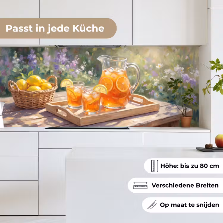 Drank - Citroen - Zomer - Tuin - Geel keuken achterwand 2 middel -sfeer4_DE