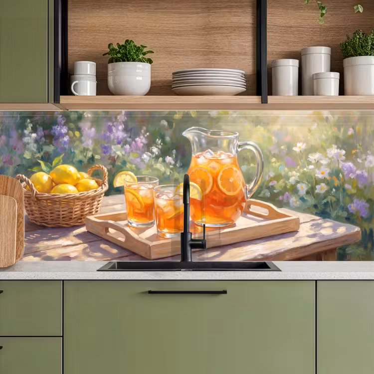 Drank - Citroen - Zomer - Tuin - Geel keuken achterwand 2 middel -sfeer3