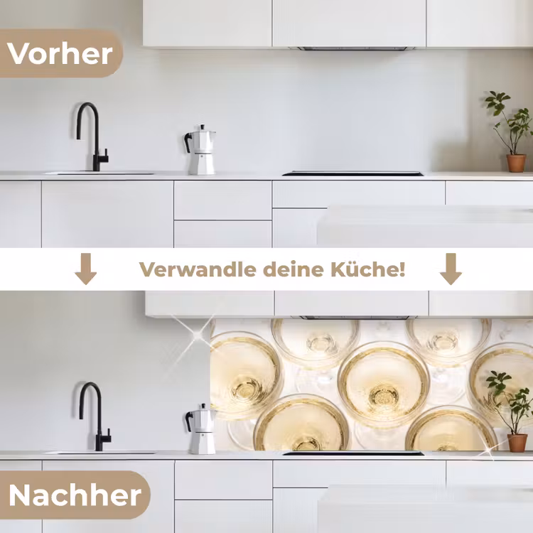 Drank - Glazen - Feest - Goud keuken achterwand 2 middel -voor-na_DE