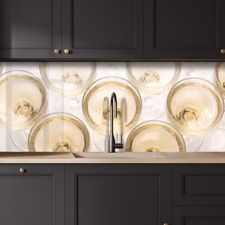 Drank - Glazen - Feest - Goud keuken achterwand 2 middel -sfeer1