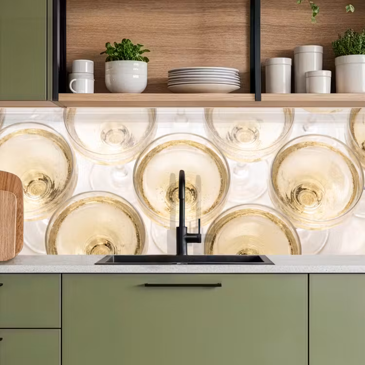 Drank - Glazen - Feest - Goud keuken achterwand 2 middel -sfeer3