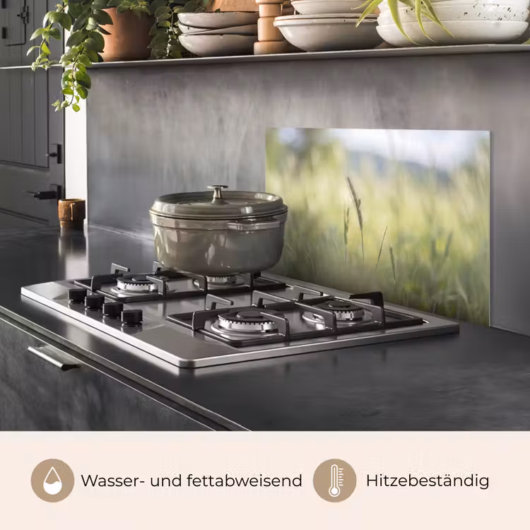 Graan - Aar - Natuur - Groen - Detail keuken achterwand spatscherm klein -usp_DE