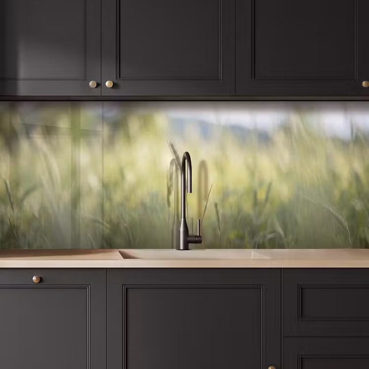 Graan - Aar - Natuur - Groen - Detail keuken achterwand 2 middel -sfeer1