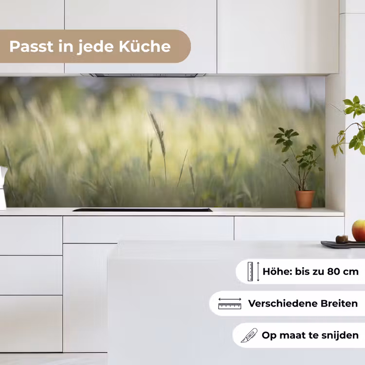 Graan - Aar - Natuur - Groen - Detail keuken achterwand 2 middel -sfeer4_DE