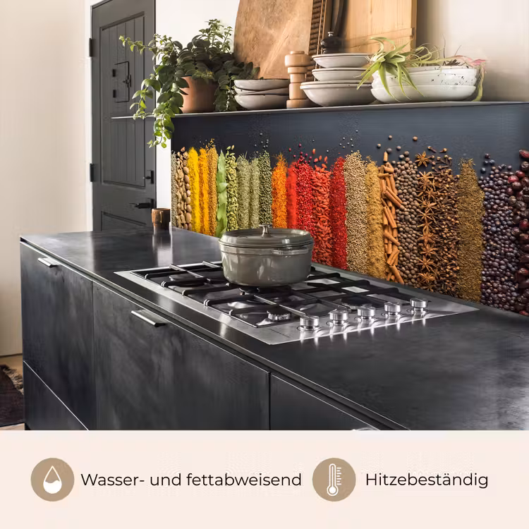 Specerijen - Kruiden - Banen - Regenboog keuken achterwand 2 middel -usp_DE