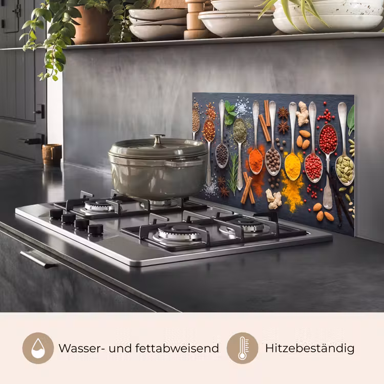 Kruiden - Lepels - Culinair - Kleurrijk - Sfeervol keuken achterwand spatscherm klein -usp_DE