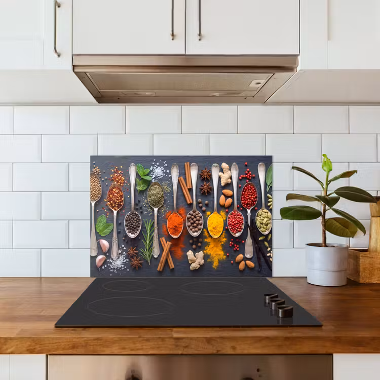Kruiden - Lepels - Culinair - Kleurrijk - Sfeervol keuken achterwand spatscherm klein -sfeer2