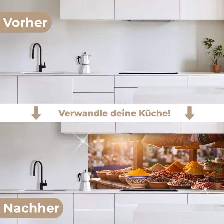 Küchenrückwand - Gewürze – Markt – Bunt - Specerijen - Markt - Kleurrijk keuken achterwand 2 middel