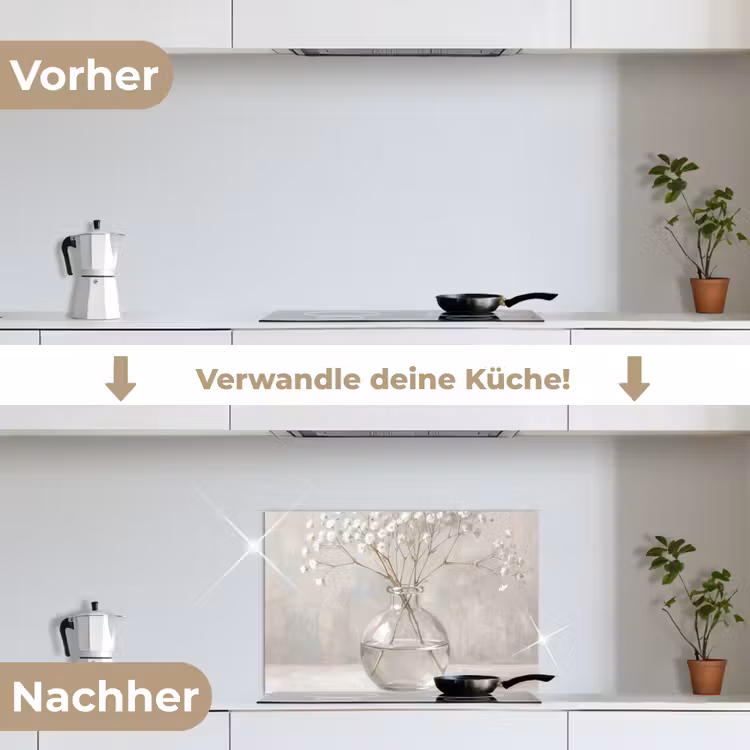 Gipskruid - Vaas - Wit keuken achterwand spatscherm klein -voor_na_DE