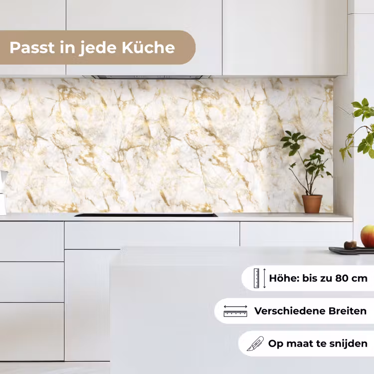 Goud - Licht - Nerf - Marmer keuken achterwand 2 middel 871 -sfeer4_DE