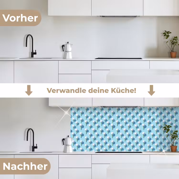 Golf - Ballen - Blauw keuken achterwand 2 middel 871 -voor-na_DE