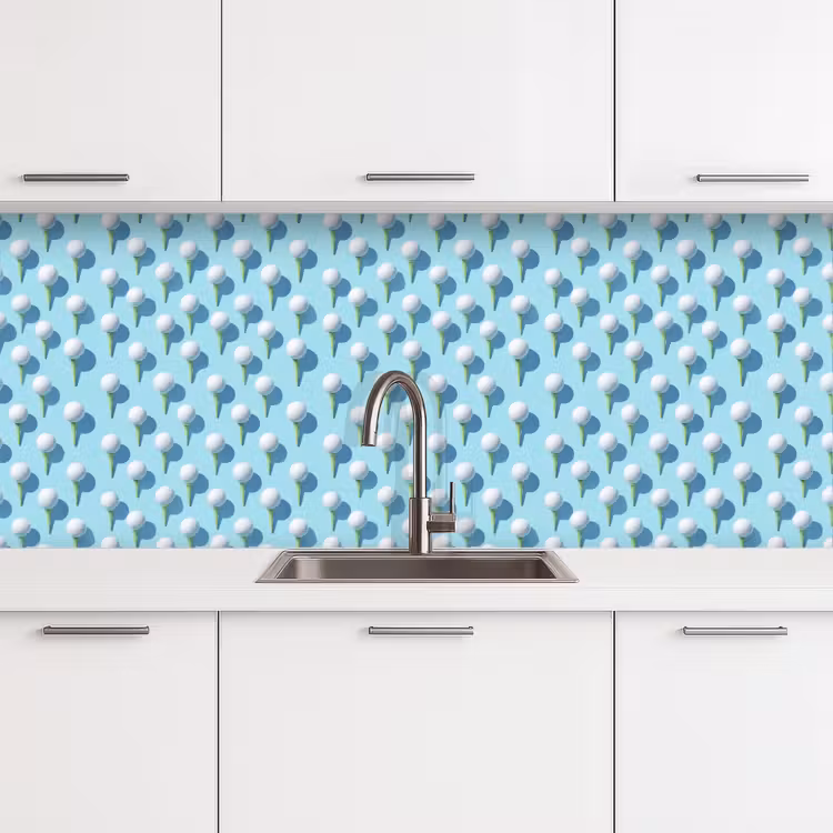 Golf - Ballen - Blauw keuken achterwand 2 middel 871 -3d