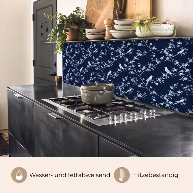 Grafisch - Bloesemtak - Blauw keuken achterwand 2 middel 871 -usp_DE
