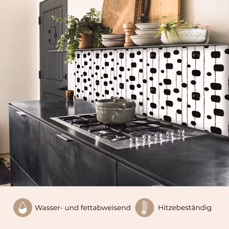 Grafisch - Modern - Zwart keuken achterwand 2 middel 871 -usp_DE