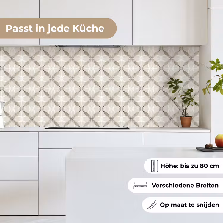 Grafisch - Patroon - Grijs keuken achterwand 2 middel 871 -sfeer4_DE