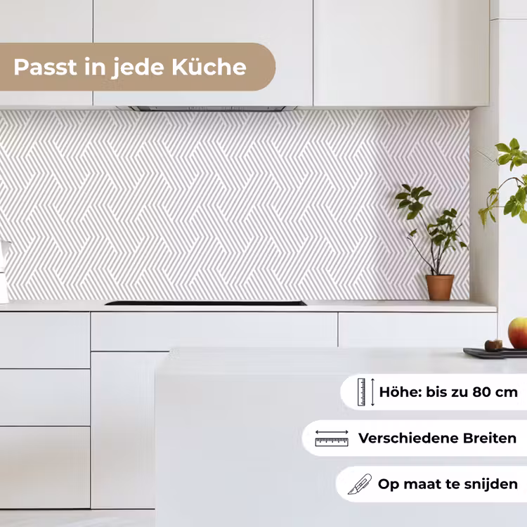 Grafisch - Patroon - Modern - Schuin keuken achterwand 2 middel 871 -sfeer4_DE
