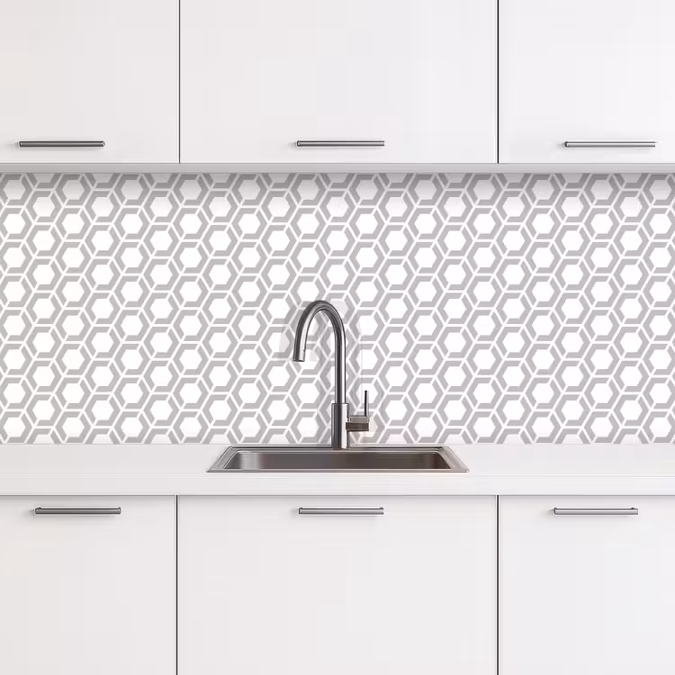 Grafisch - Patroon - Modern - Hexagon keuken achterwand 2 middel 871 -3d